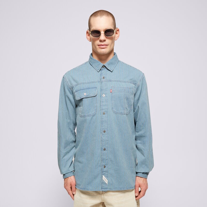 LEVI'S MARŠKINIAI LS AUBURN WORKER MED INDIGO - FLAT FINISH